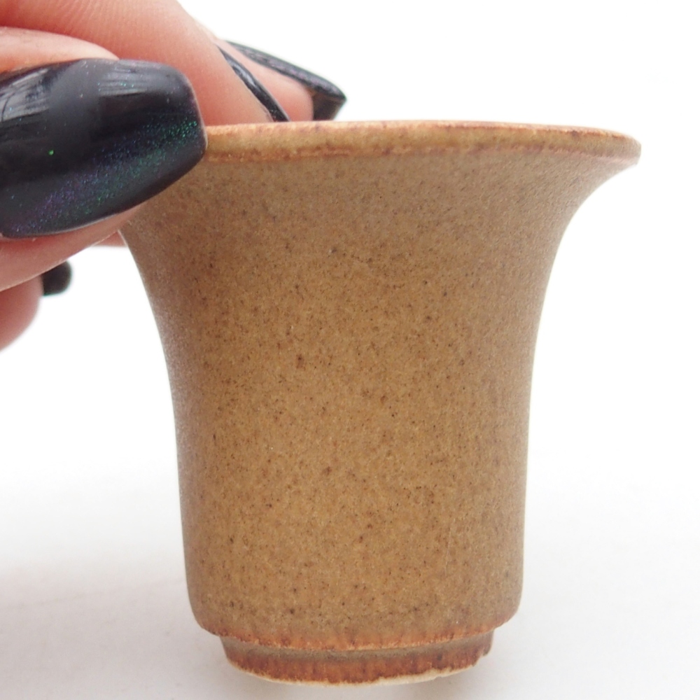 Mini bonsai tál 4,5 x 4,5 x 4 cm, barna