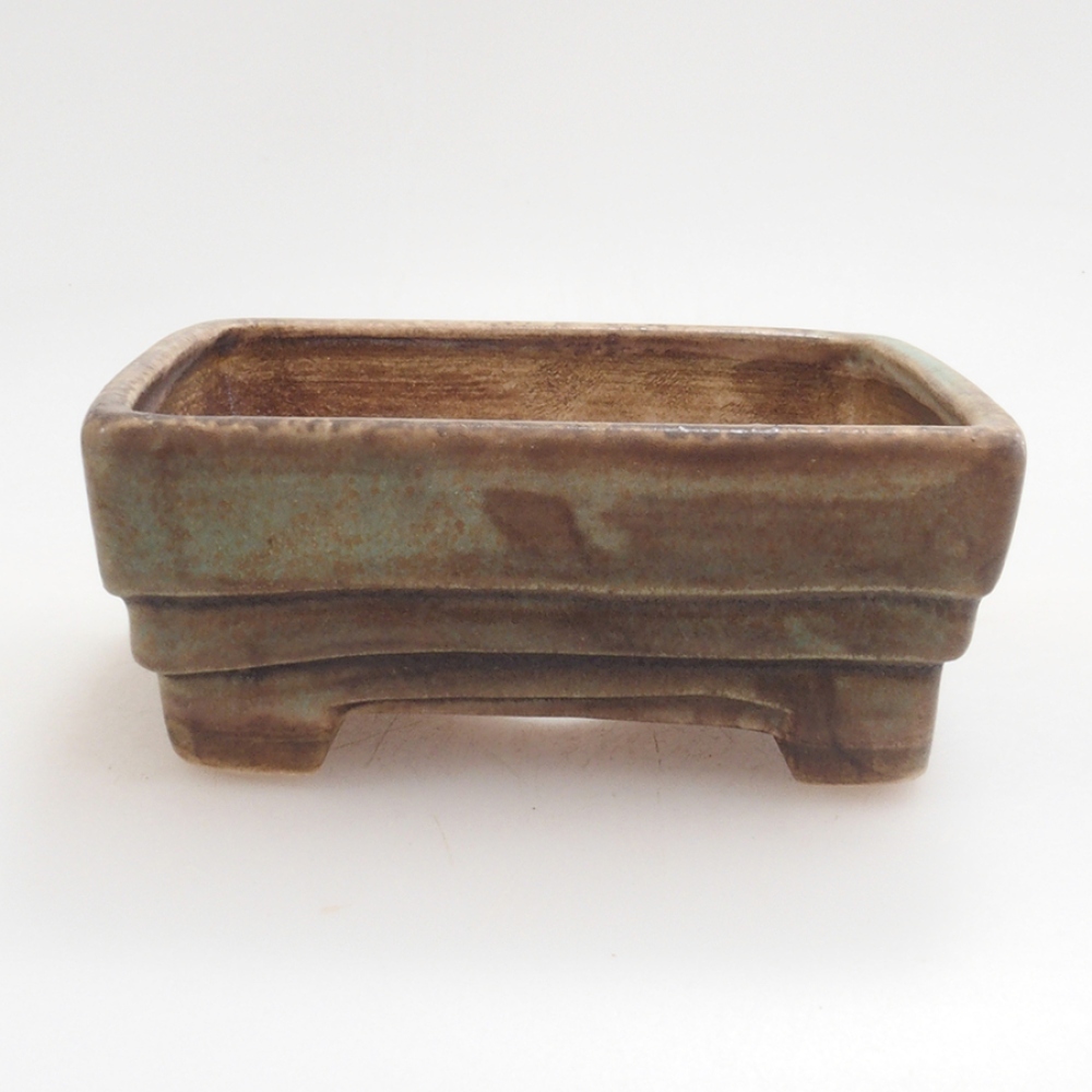 kerámia bonsai tál 10 x 8,5 x 4 cm, barna