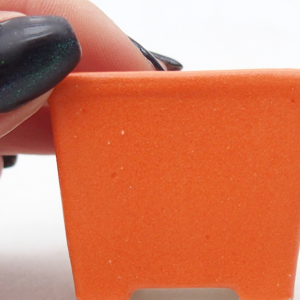 Mini bonsai tál 3,5 x 3,5 x 3 cm, narancssárga