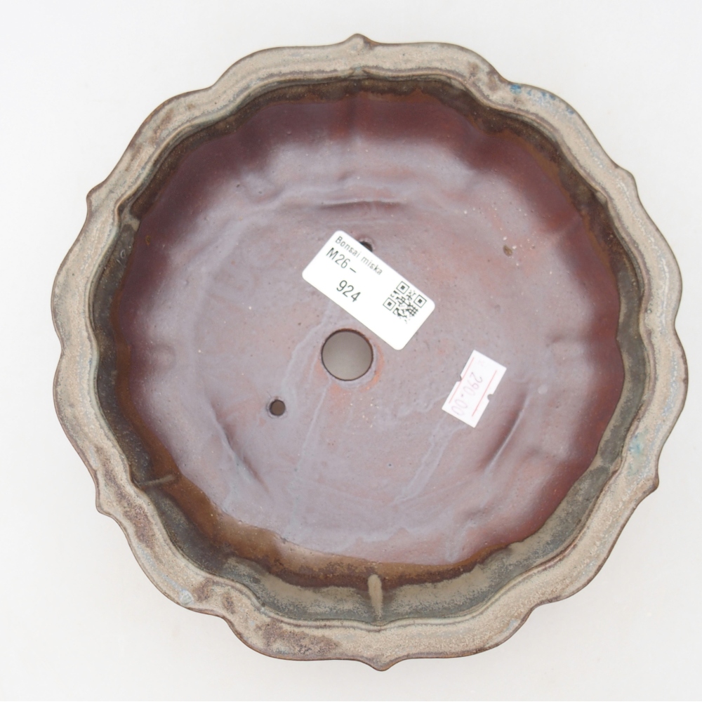 kerámia bonsai tál 18 x 18 x 5 cm, kék-szürke