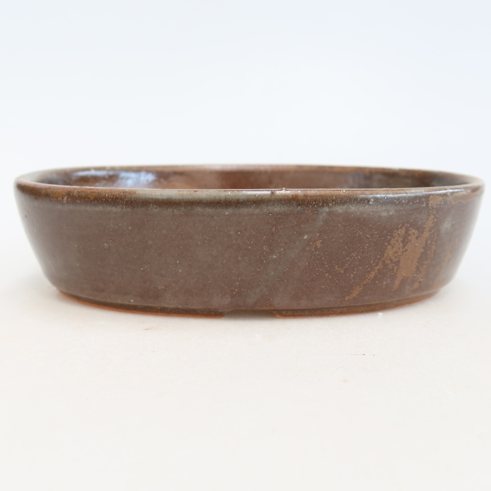 Kerámia bonsai tál 18,5 x 13,5 x 4,5 cm, barna