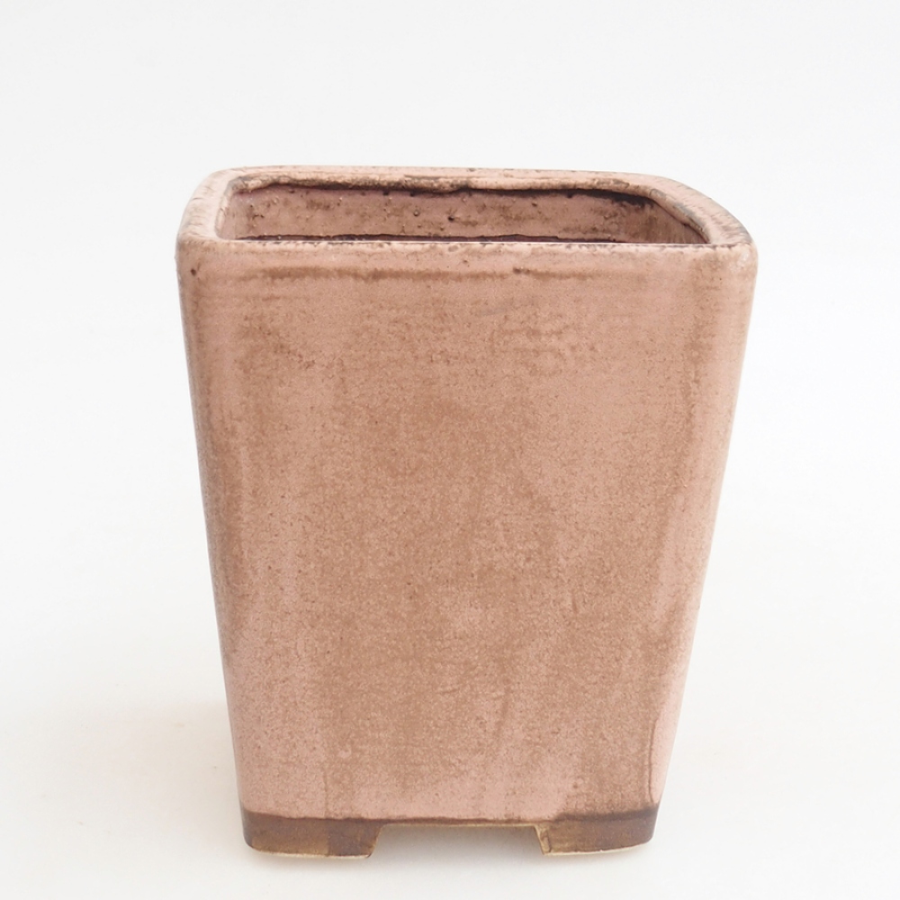 kerámia bonsai tál 10 x 10 x 12 cm, rózsaszínű