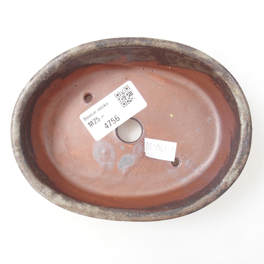 kerámia bonsai tál 13,5 x 10,5 x 3,5 cm, barna