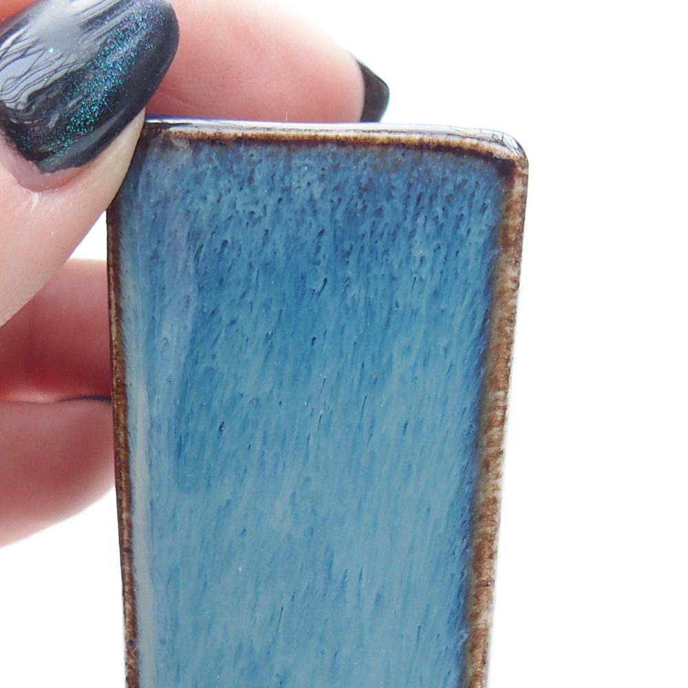 Mini bonsai tál 3 x 3 x 5,5 cm, kék színben