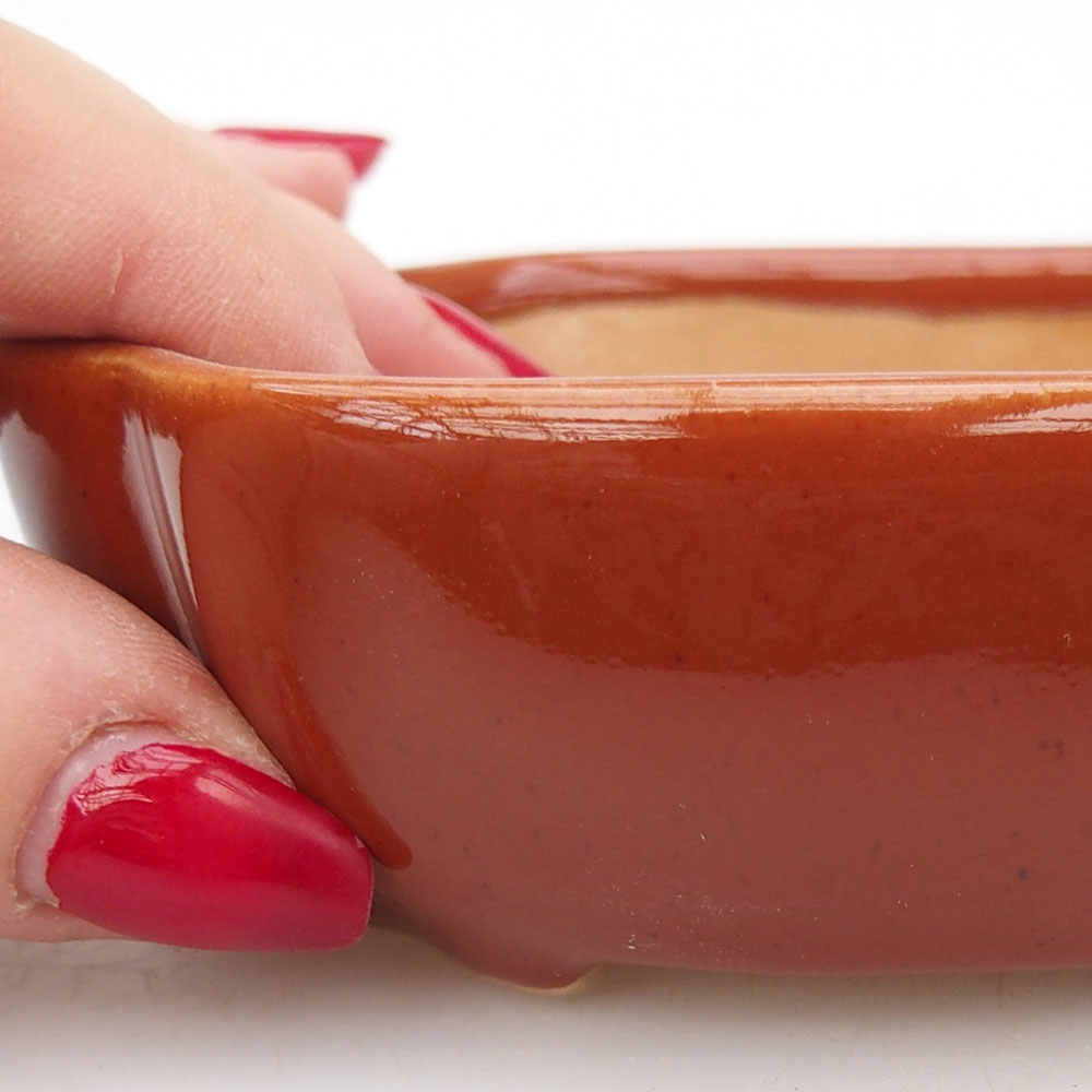 kerámia bonsai tál 125 x 10 x 3 cm, barna