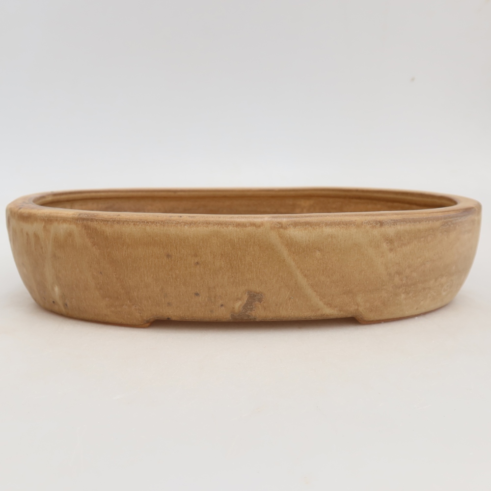 kerámia bonsai tál 27 x 21 x 5,5 cm, bézs színben