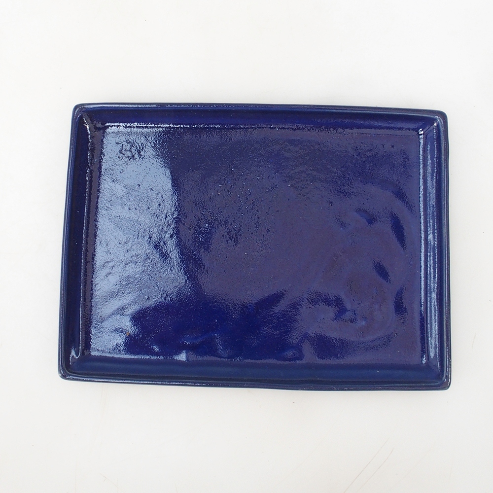 Bonsai csészealj téglalap 22,5 x 17 x 1,5 cm - kék