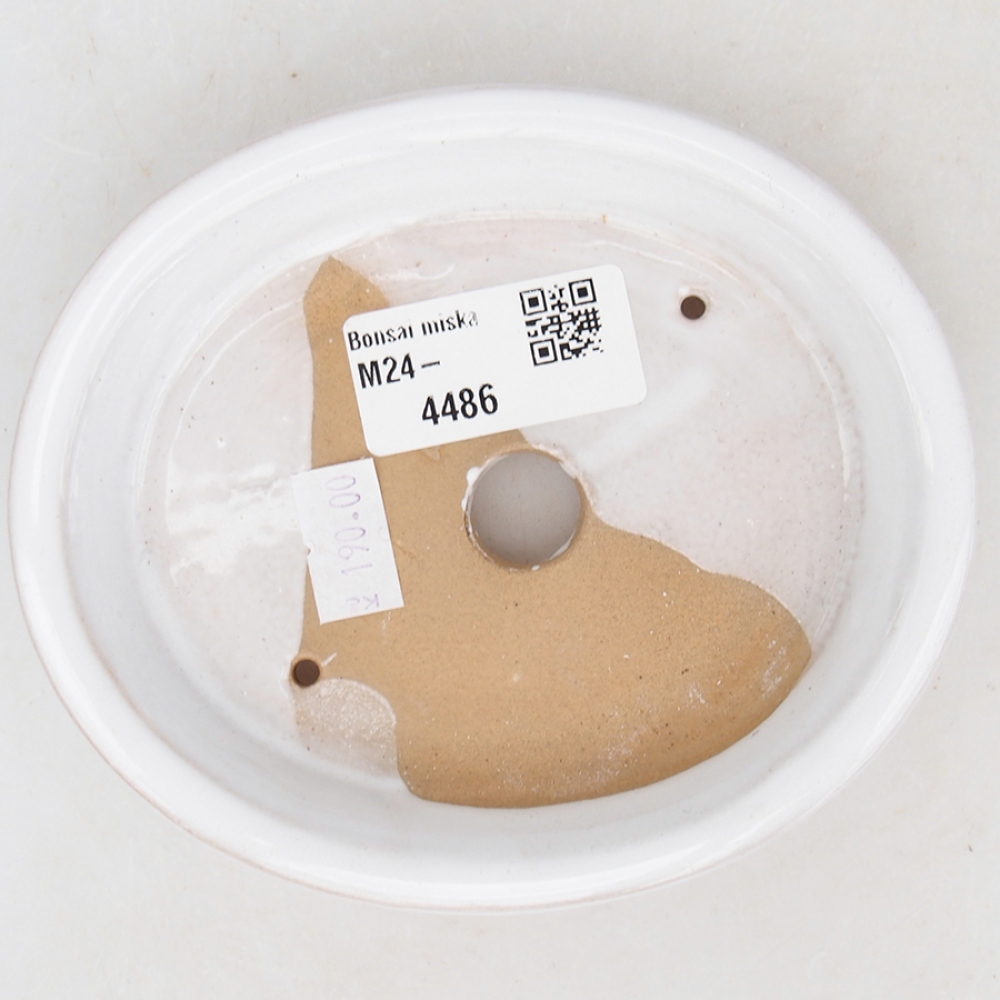 kerámia bonsai tál 13 x 11 x 2,5 cm, fehér színű