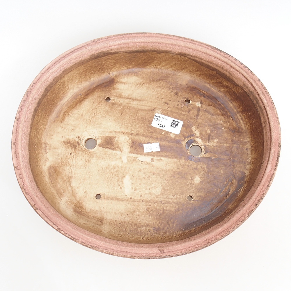 kerámia bonsai tál 32,5 x 28 x 7,5 cm, rózsaszínű
