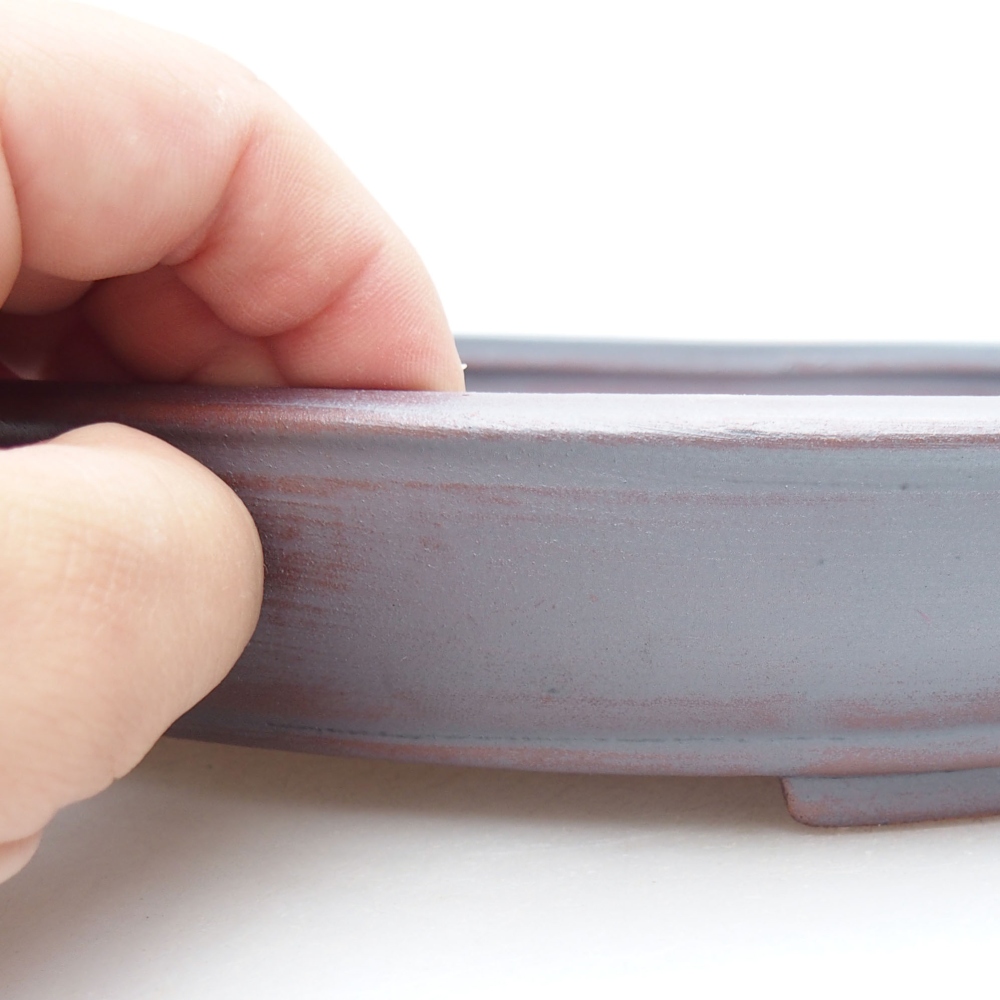 Kerámia bonsai tál 25 x 20 x 4 cm, fém színben