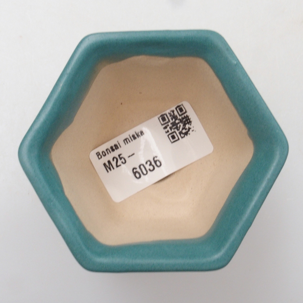 kerámia bonsai tál 6,5 x 5,5 x 4 cm, kék színben