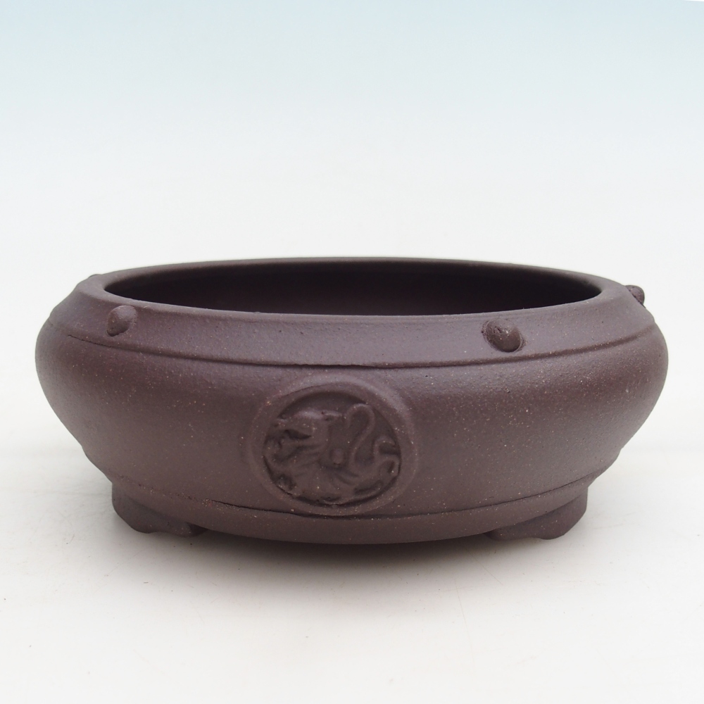 kerámia bonsai tál 15,5 x 15,5 x 5 cm, barna