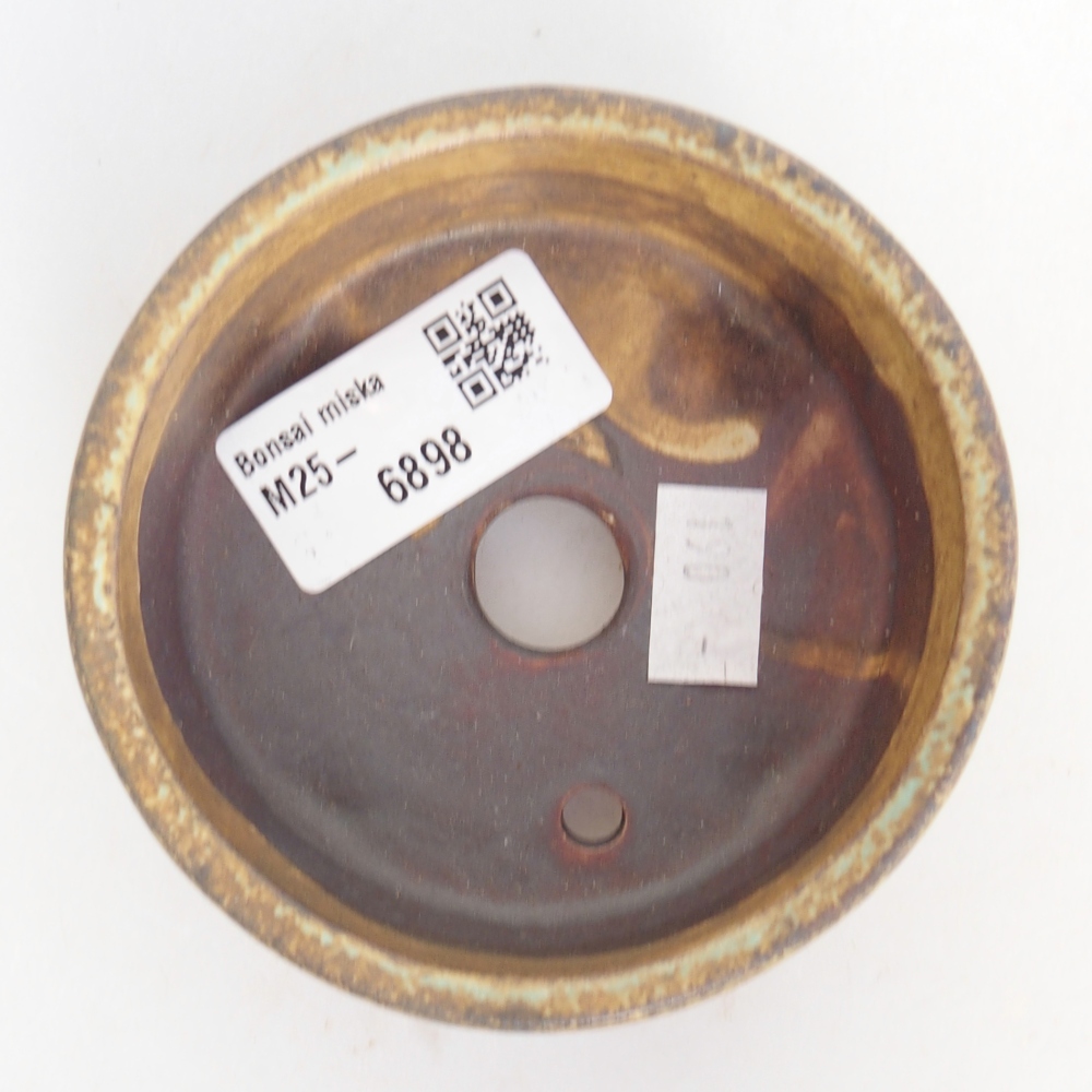 kerámia bonsai tál 9 x 9 x 3,5 cm, barna