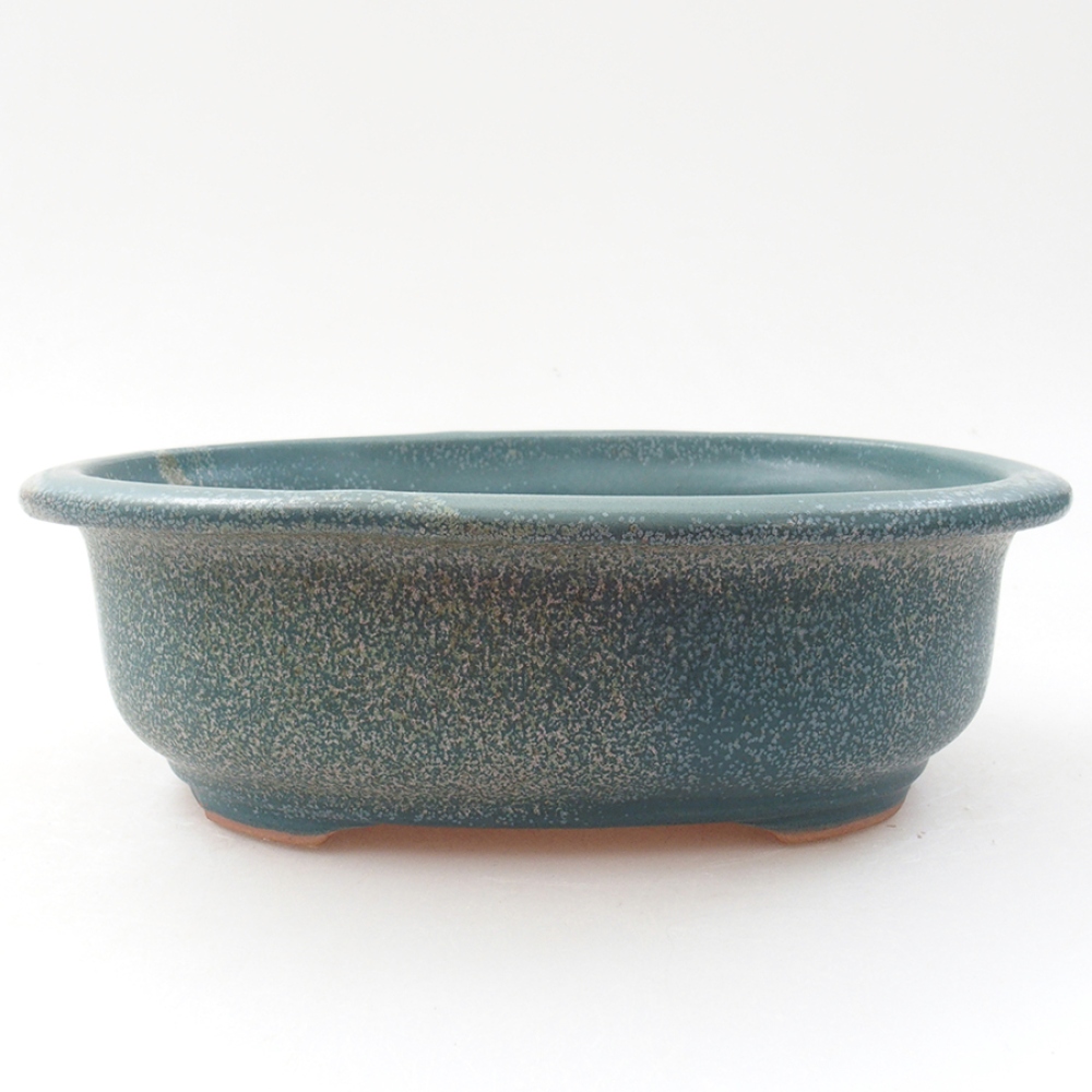 kerámia bonsai tál 18 x 14,5 x 6 cm, kék színben