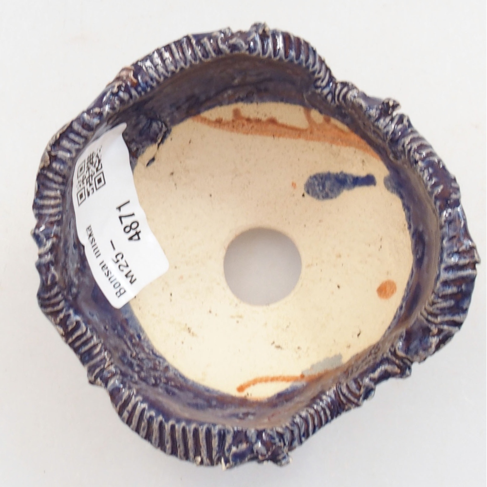 Kerámia kagyló 7 x 7 x 5 cm , kék színű