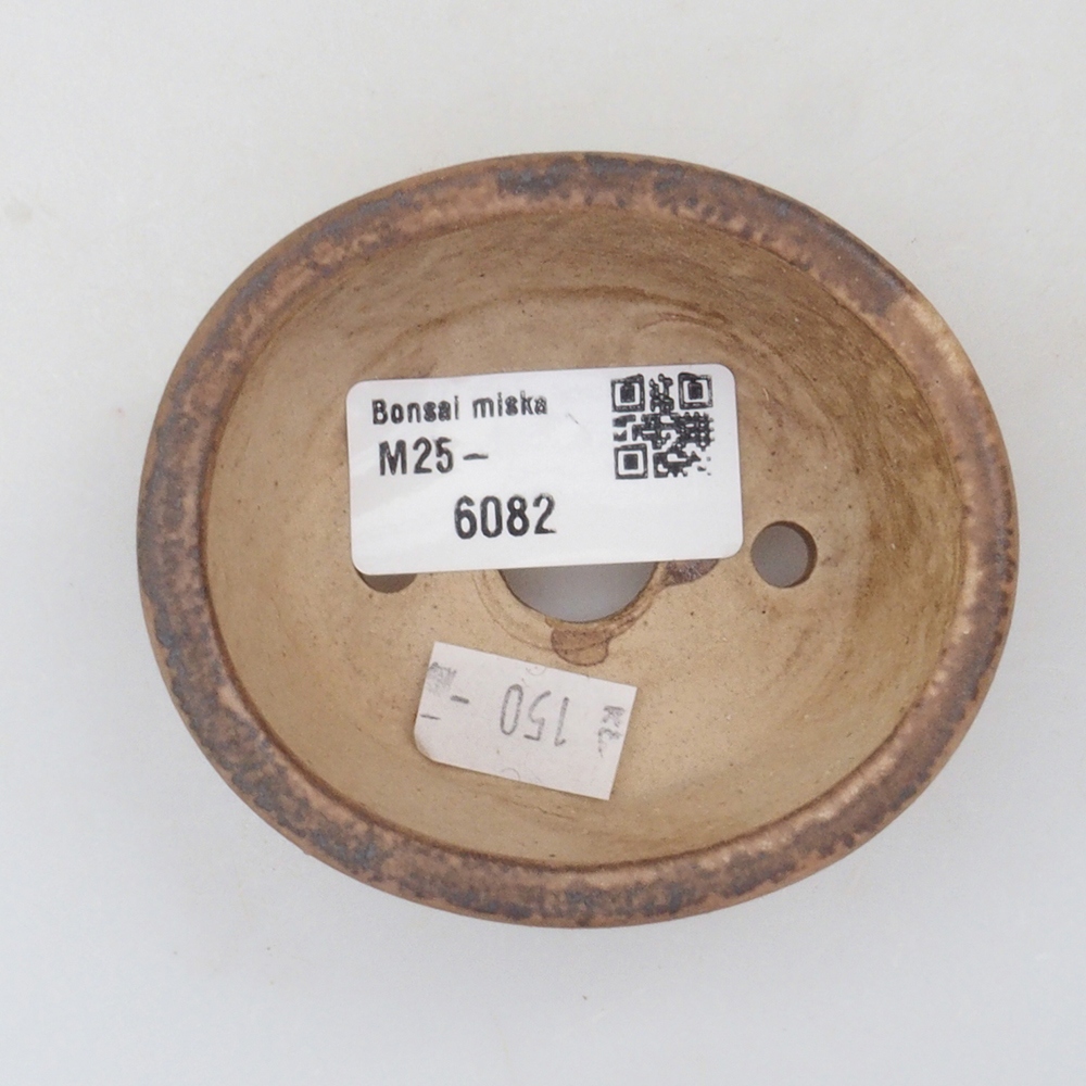 kerámia bonsai tál 10 x 8,5 x 4 cm, barna