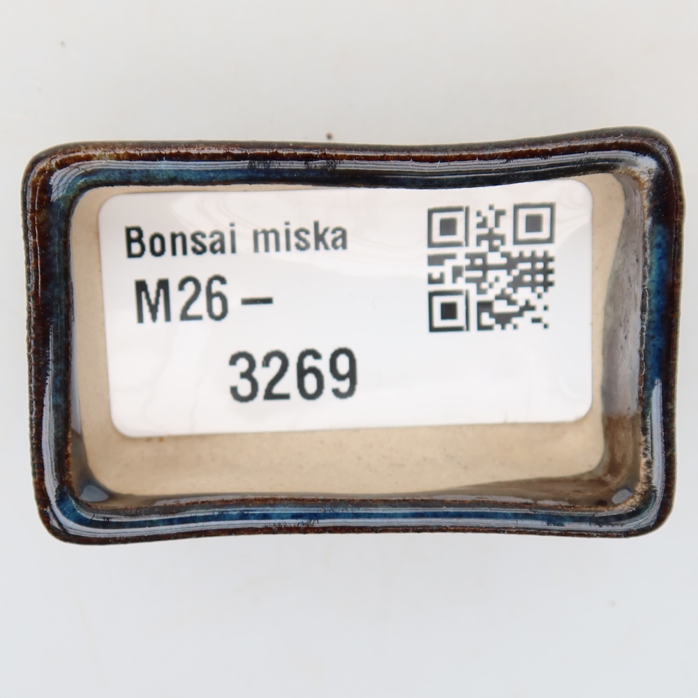 Kerámia bonsai-tál 5 x 3 x 2 cm, kék színű