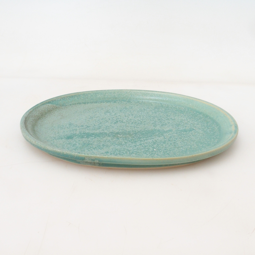 Bonsai ovális csészealj M - 22,5 x 18 x 1,5 cm - zöld