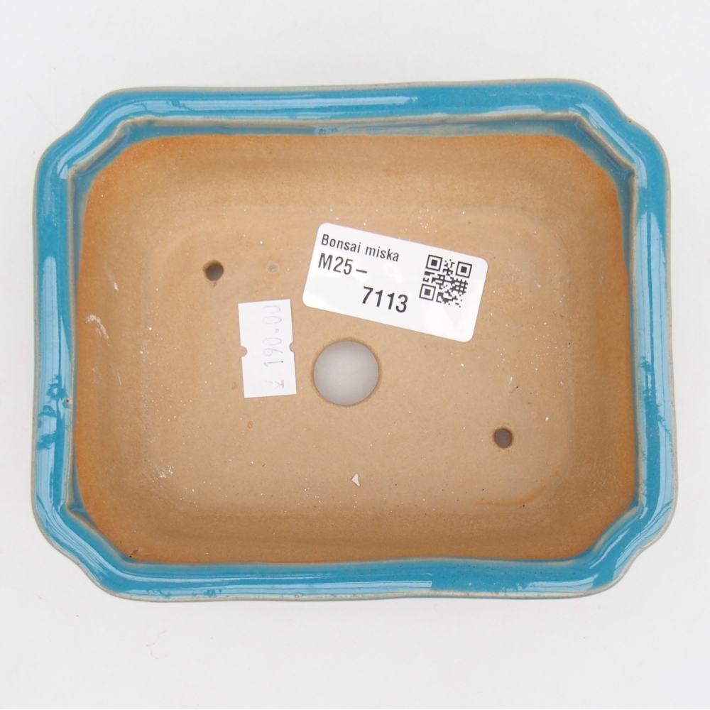 kerámia bonsai tál 14 x 11 x 4 cm, kék színben