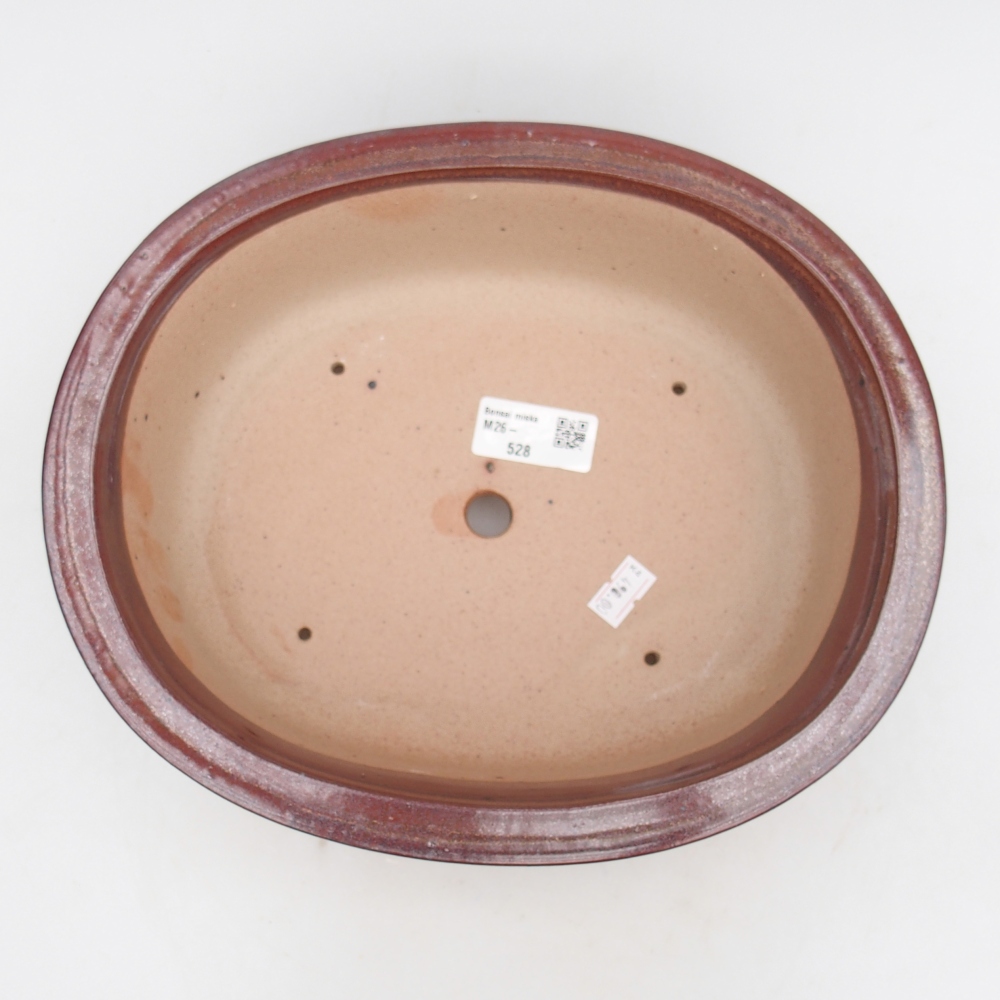 kerámia bonsai tál 26 x 22 x 8 cm, barna