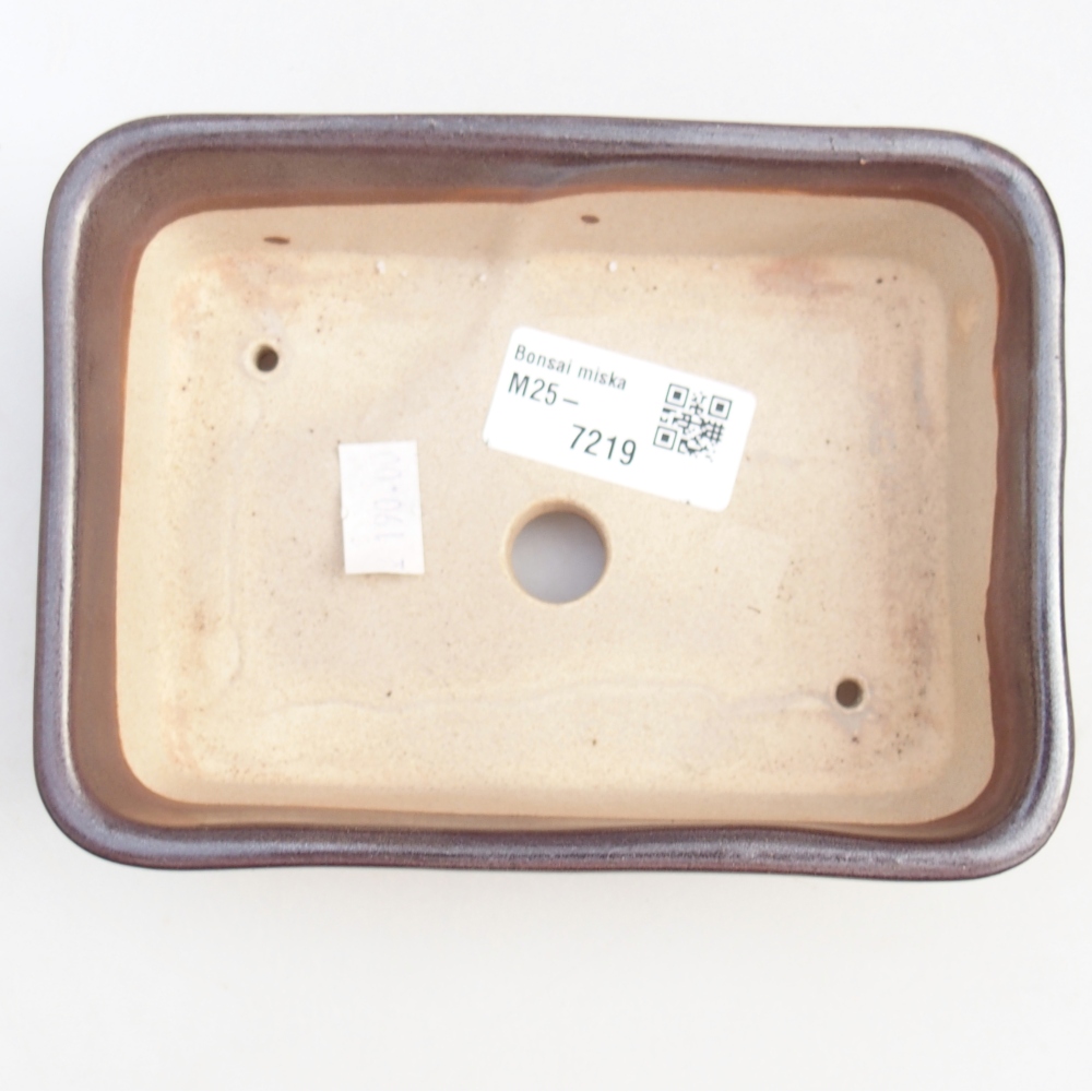Kerámia bonsai tál 14,5 x 10,5 x 4,5 cm, fém színben
