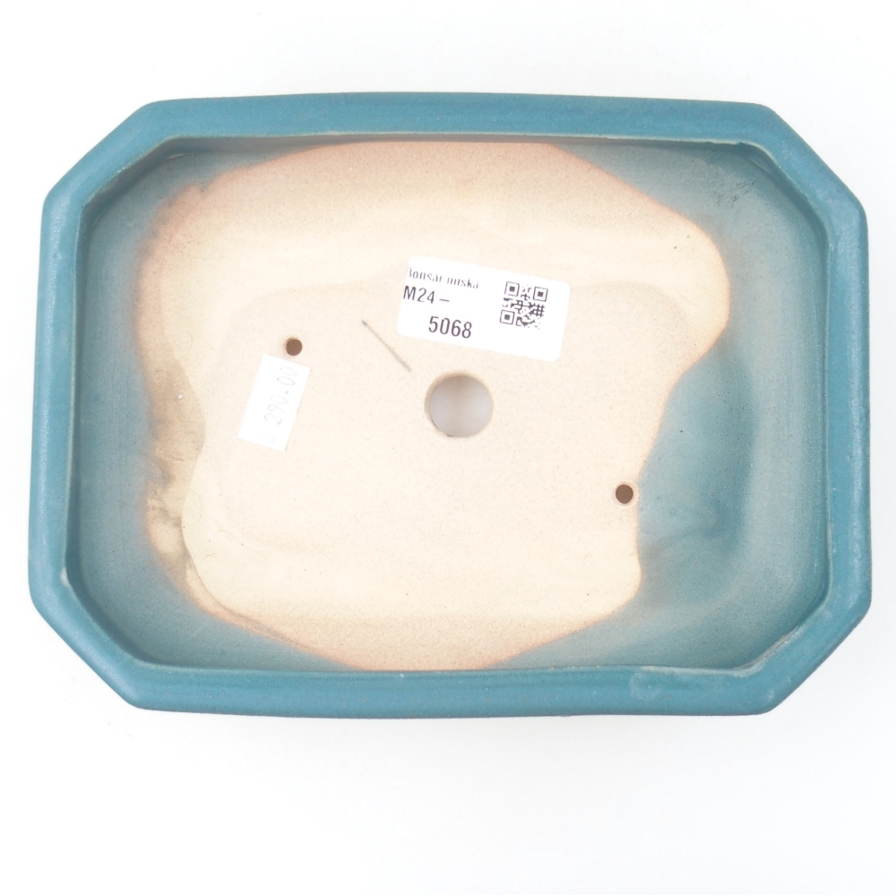 kerámia bonsai tál 18,5 x 13,5 x 4 cm, kék színben