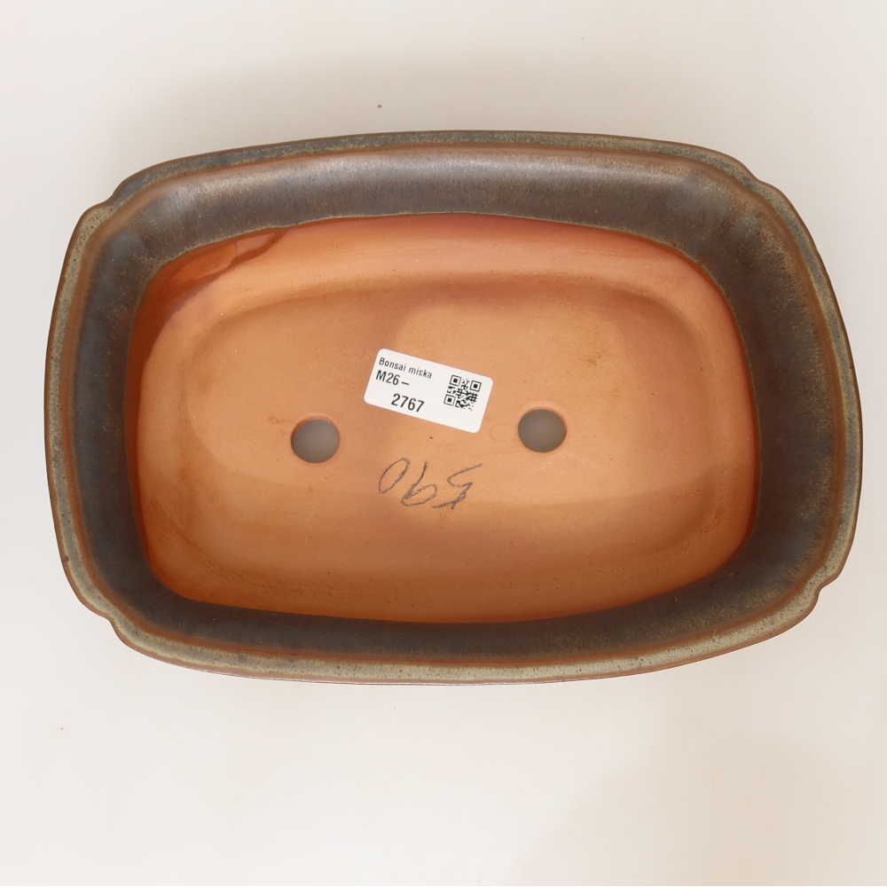 Kerámia tál  24 x 17 x 6 cm, barna színű