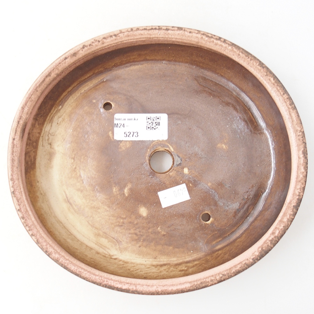 Kerámia bonsai tál 20,5 x 18,5 x 4,5 cm, rózsaszínű