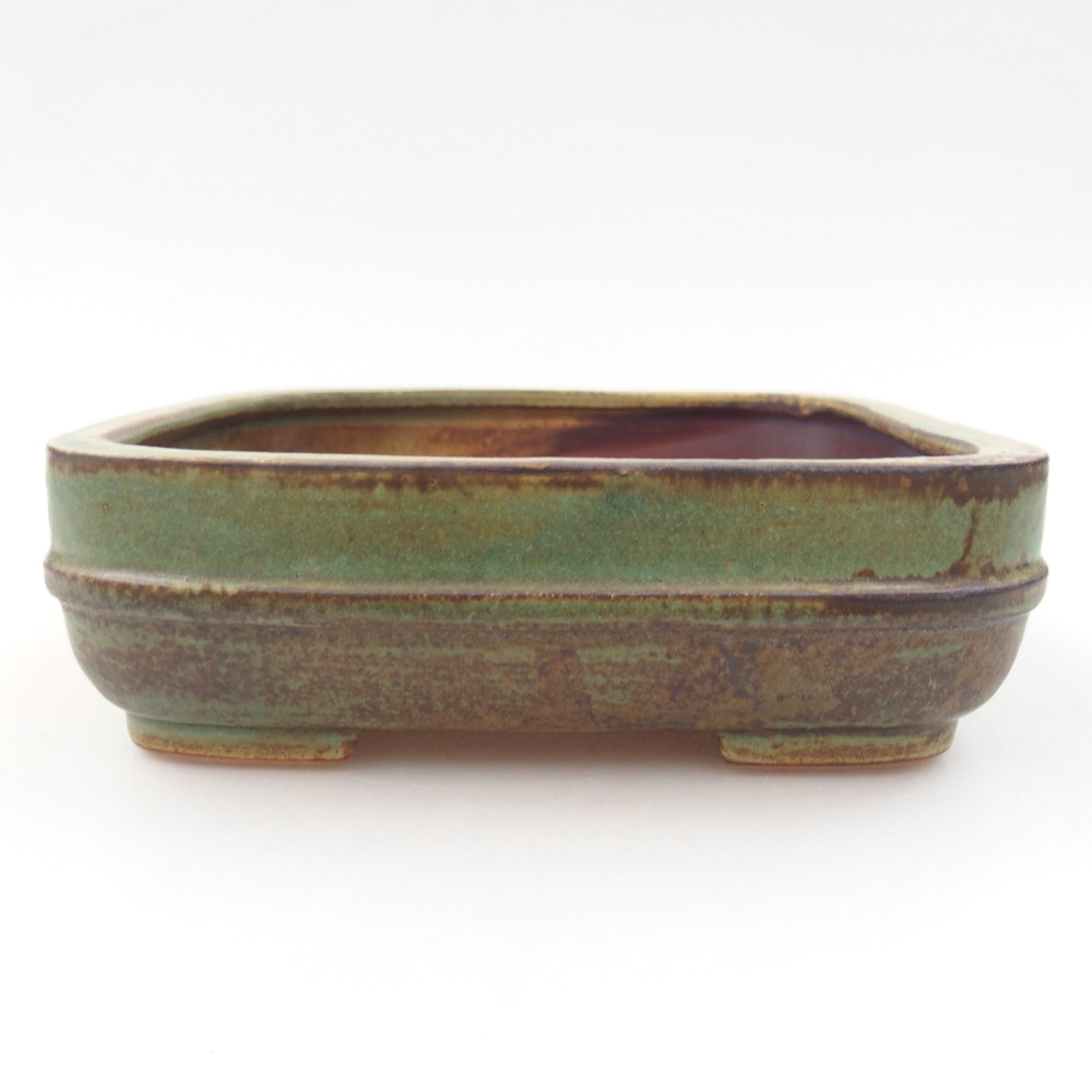 kerámia bonsai tál 22 x 17 x 5 cm, zöld