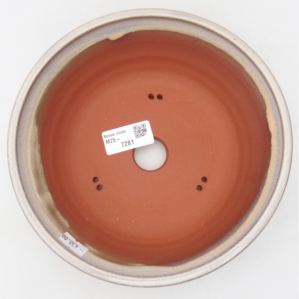 kerámia bonsai tál 19,5 x 19,5 x 6,5 cm, bézs színű