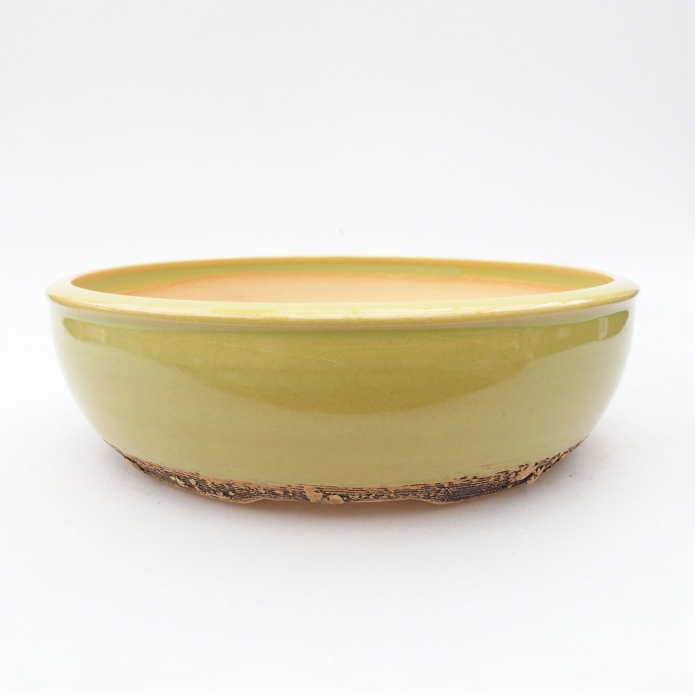 bonsai kerámia tál 20 x 20 x 5,5 cm, zöld