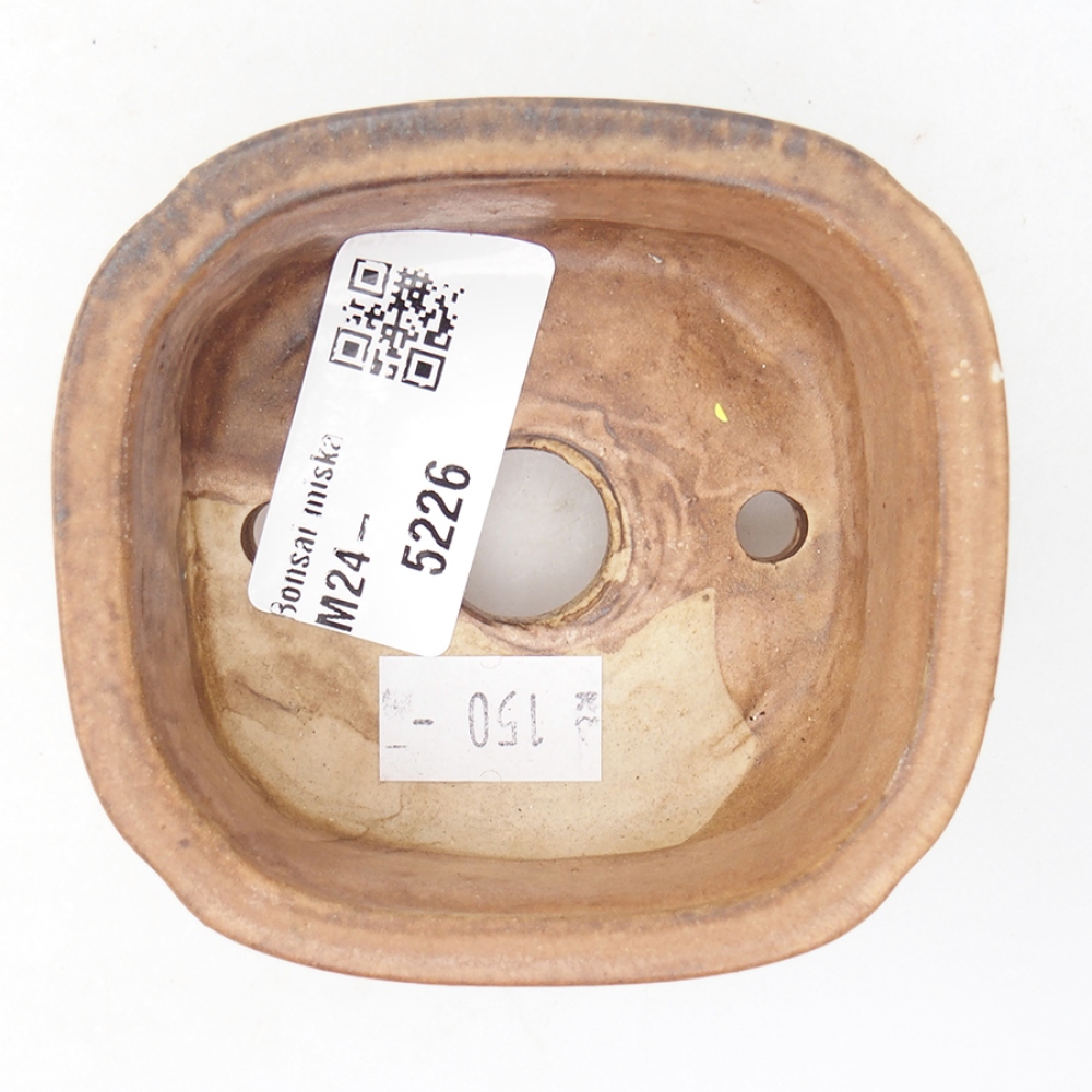 kerámia bonsai tál 7,5 x 7 x 4 cm, rózsaszínű