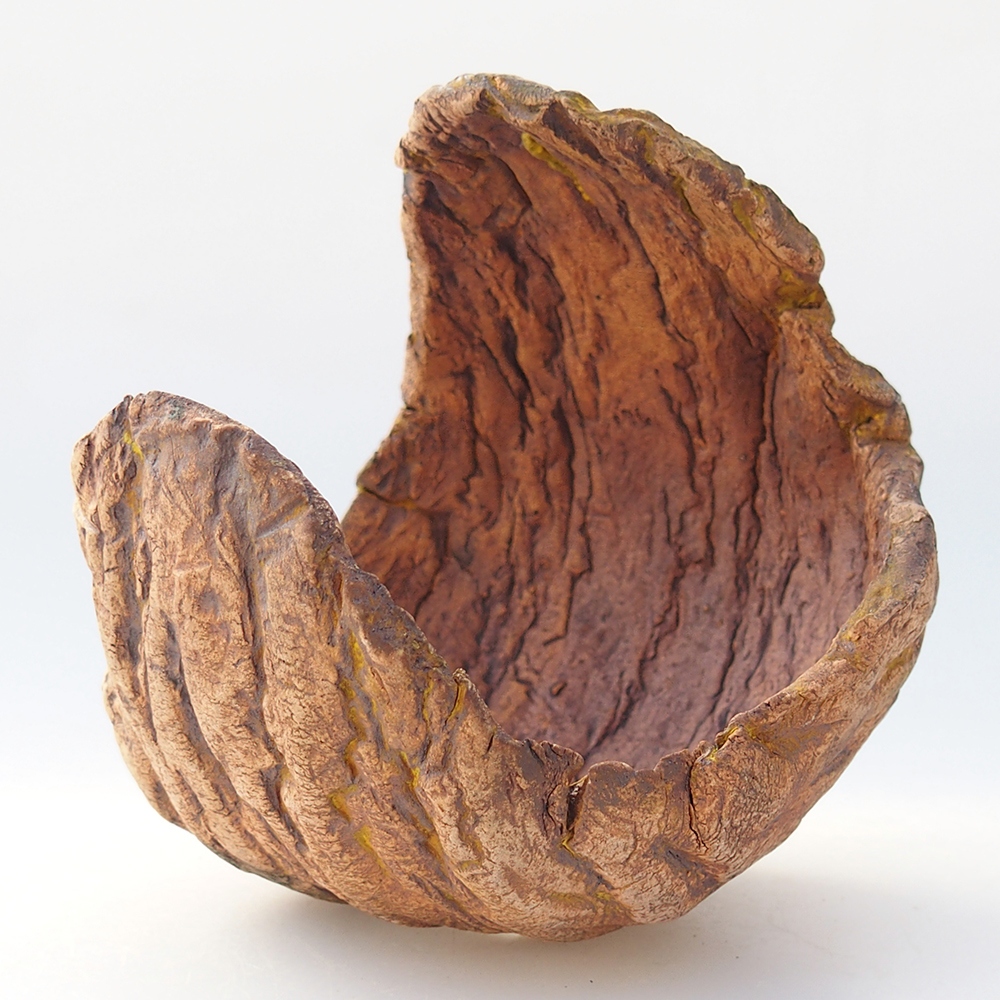 Kerámia kagyló 10 x 9 x 12 cm , sárga