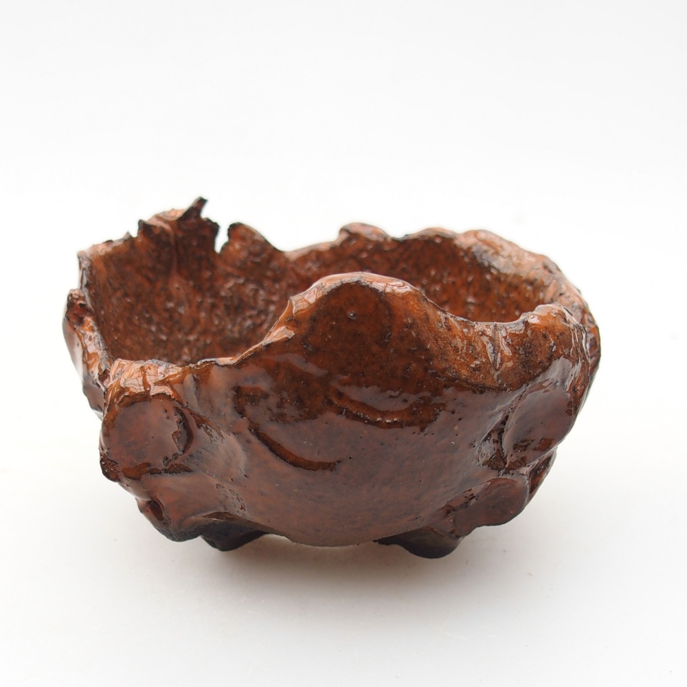 Kerámia kagyló 8,5 x 8 x 5 cm , narancssárga színű