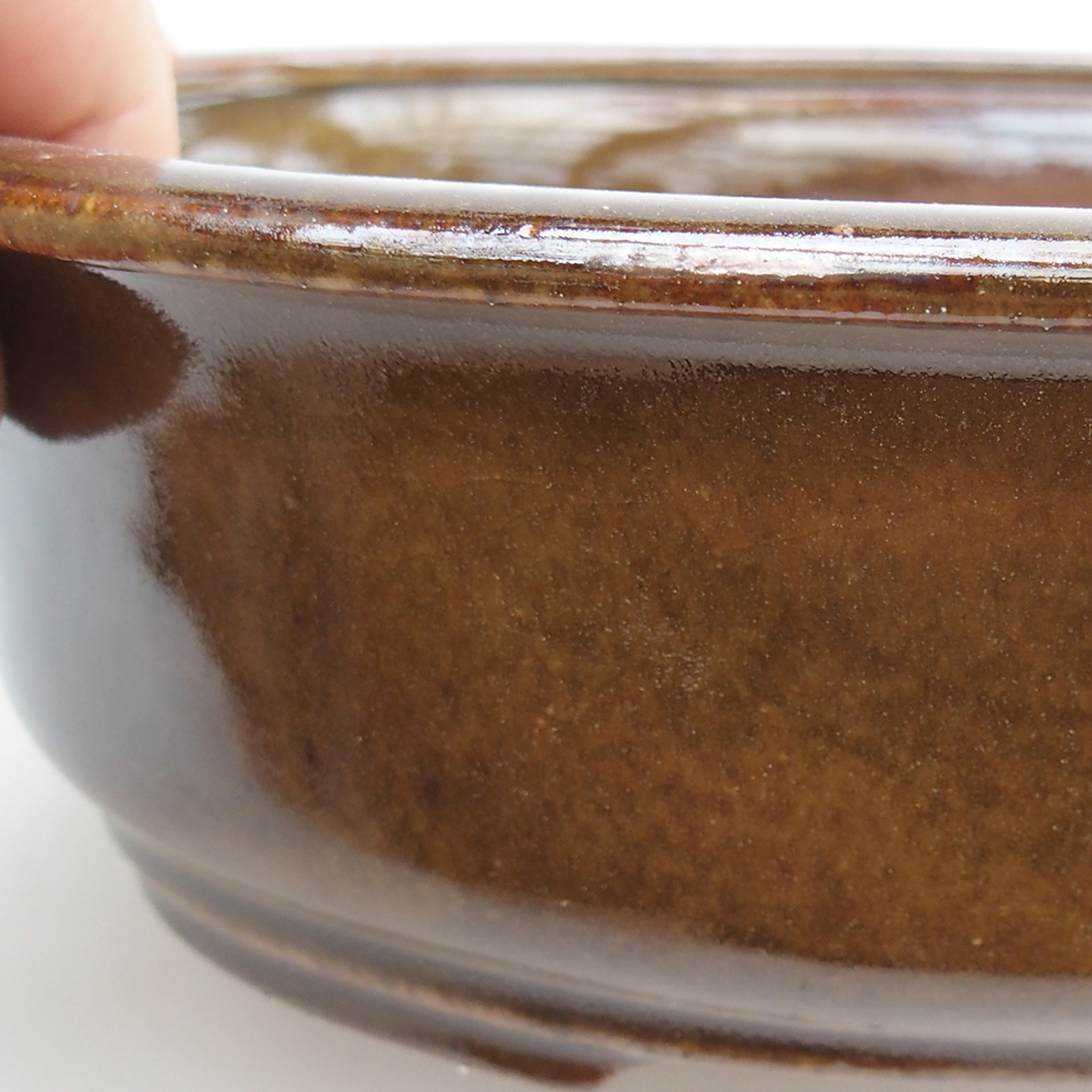 kerámia bonsai tál 23 x 19 x 7 cm, barna