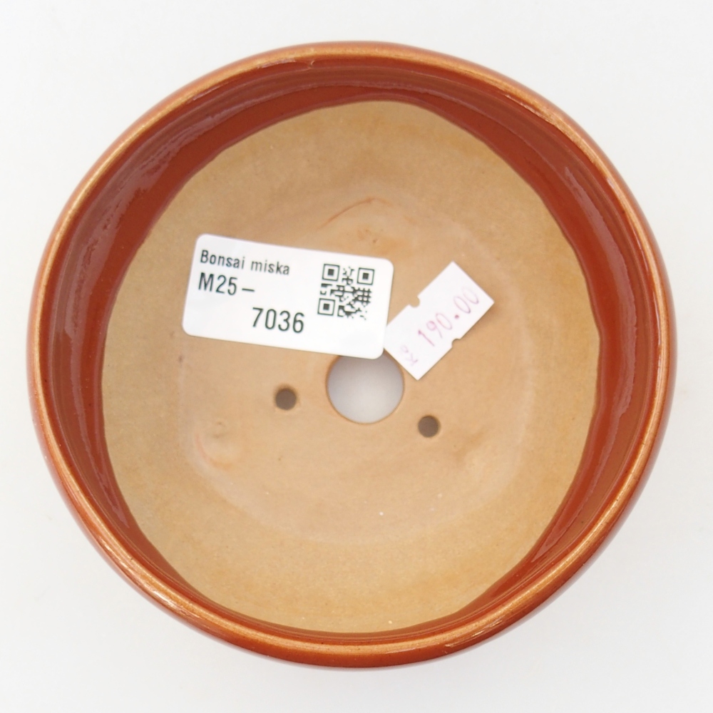 kerámia bonsai tál 10 x 10 x 5 cm, barna
