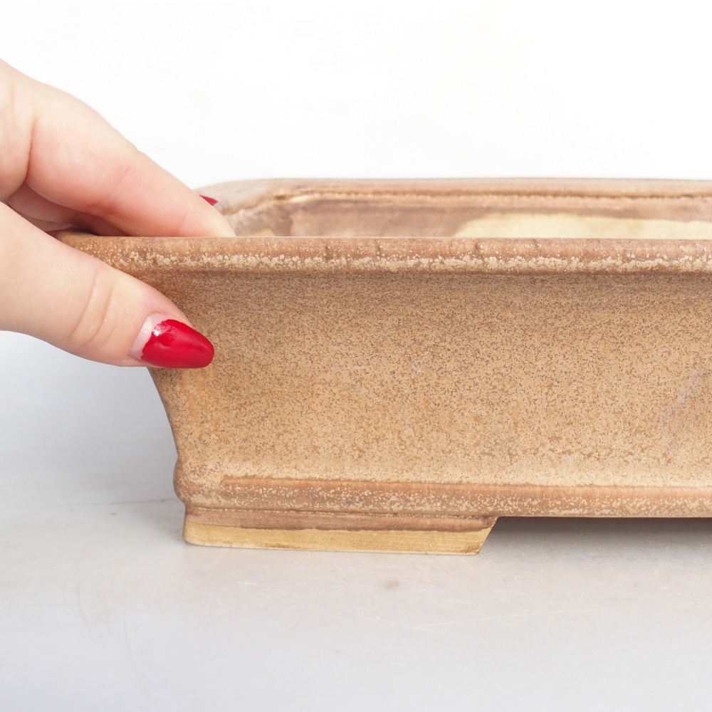 kerámia bonsai tál 29,5 x 24,5 x 8 cm, rózsaszínű