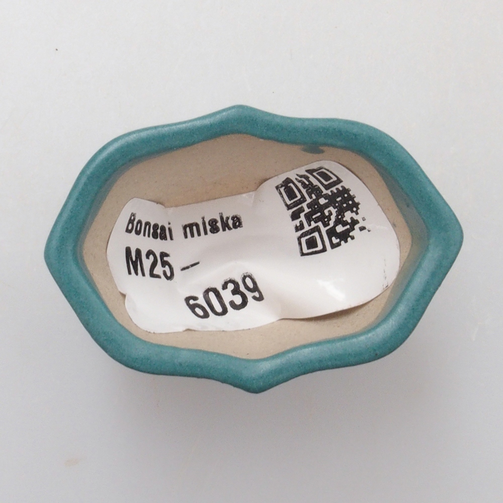kerámia bonsai tál 6,5 x 5,5 x 4 cm, kék színben