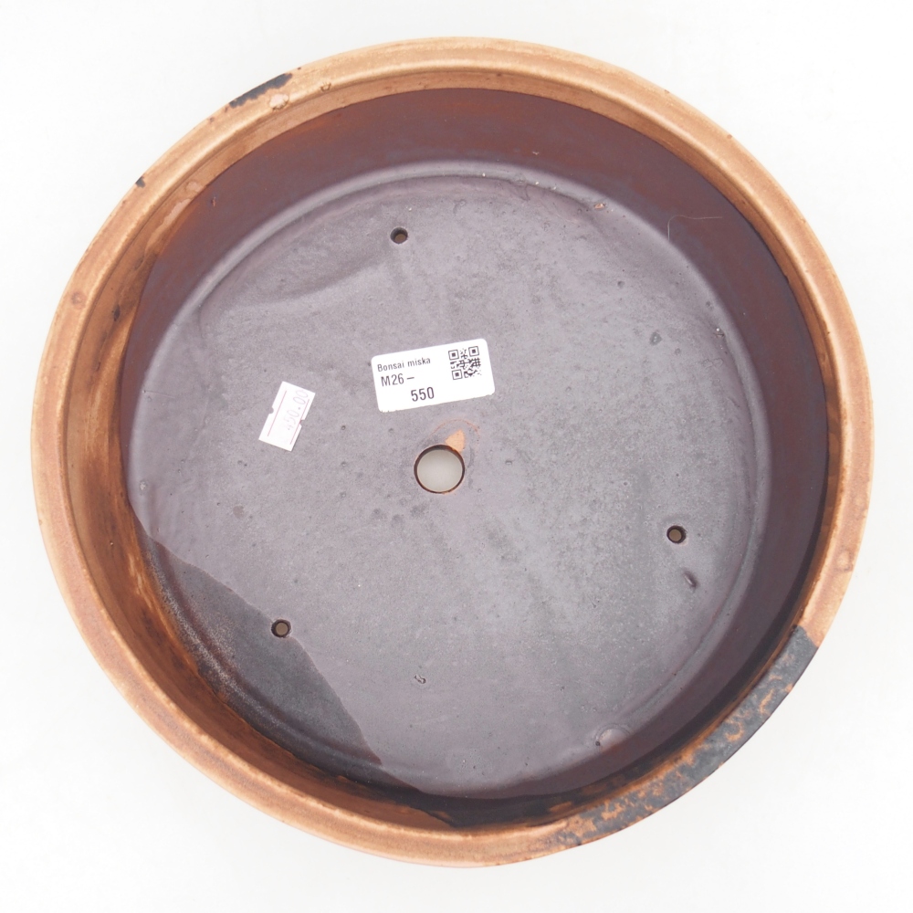 Kerámia bonsai tál 24,5 x 24,5 x 7 cm, rózsaszínű