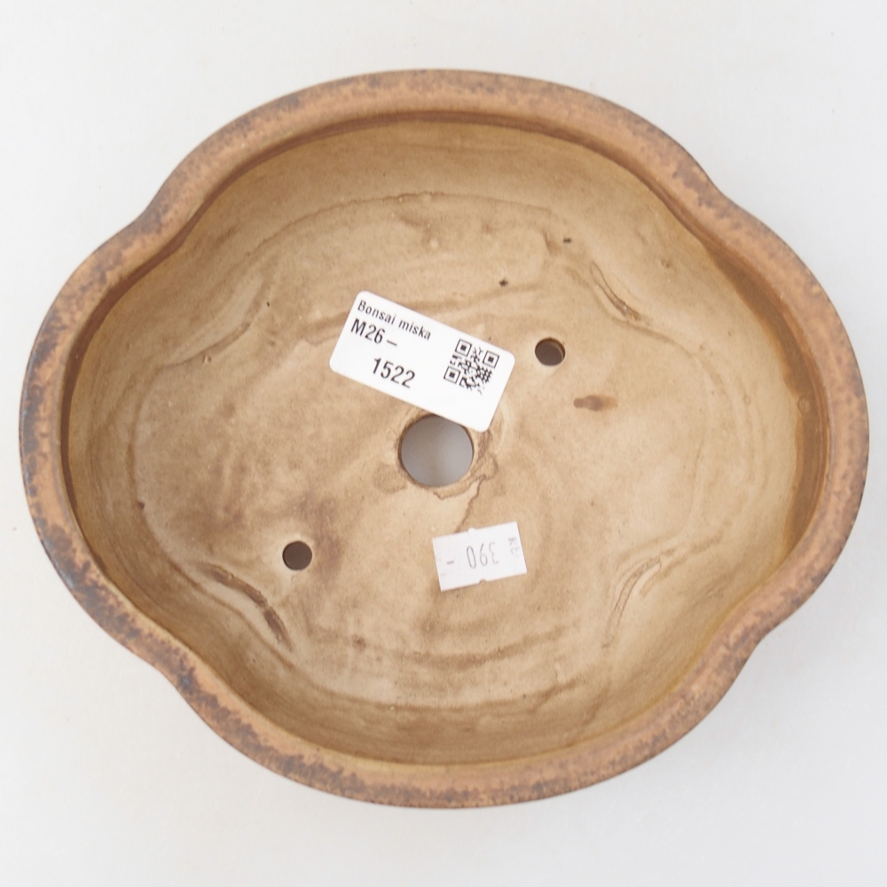kerámia bonsai tál 17 x 15 x 5,5 cm, rózsaszínű
