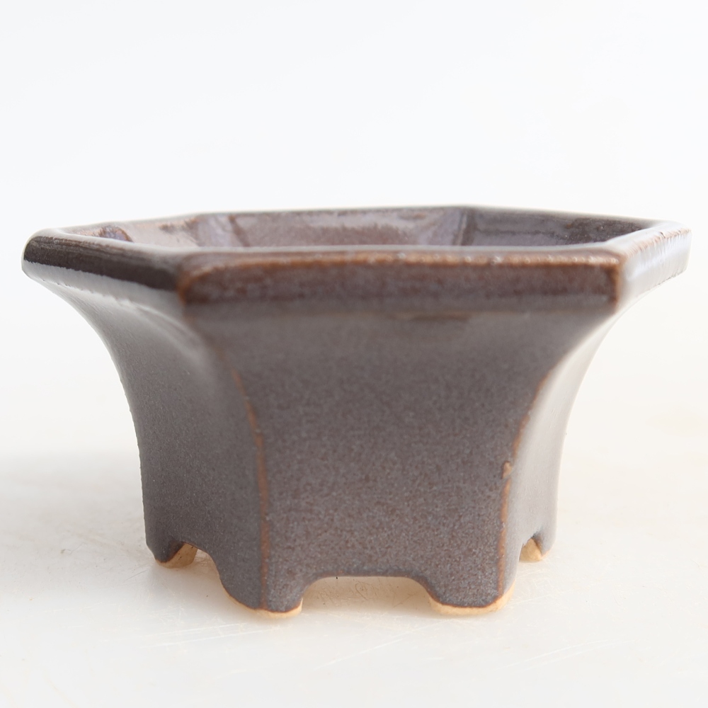Kerámia bonsai tál, 5,5 x 5 x 3 cm, szürke színű