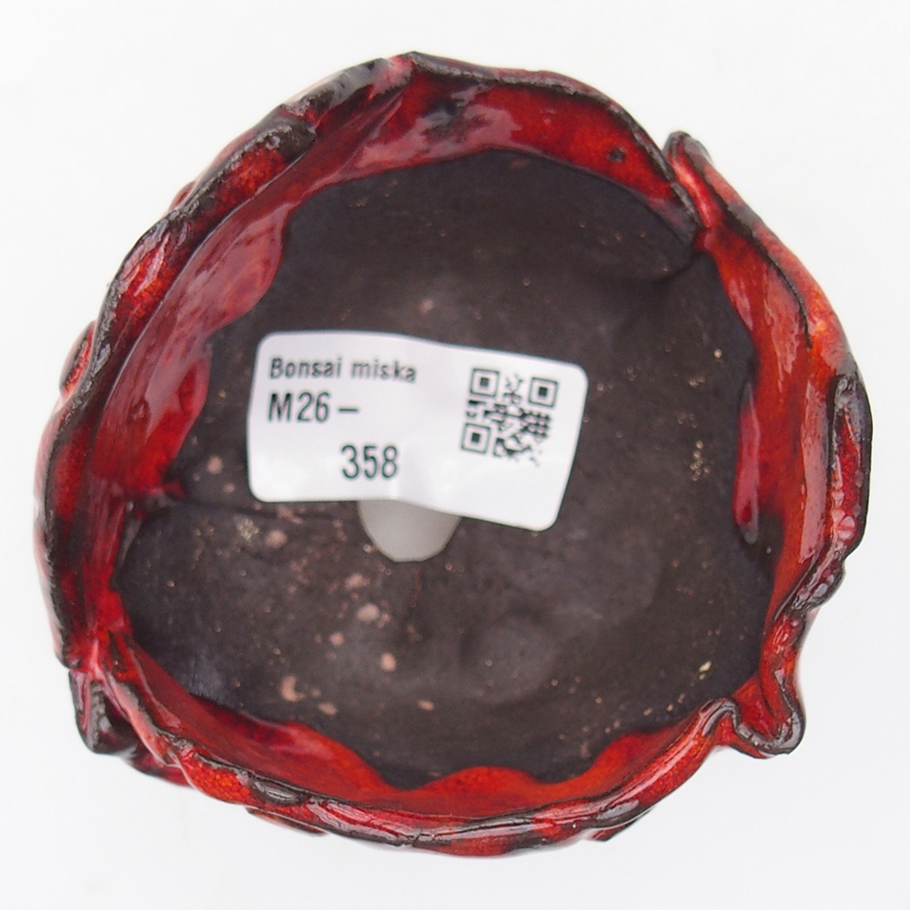 Kerámia kagyló 9 x 7,5 x 7 cm , piros színű