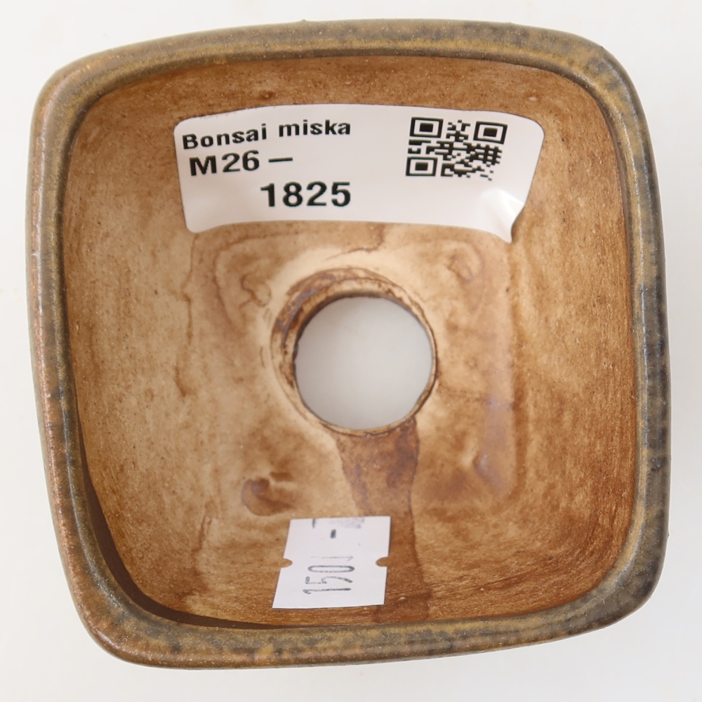 kerámia bonsai tál 6 x 6 x 4 cm, barna