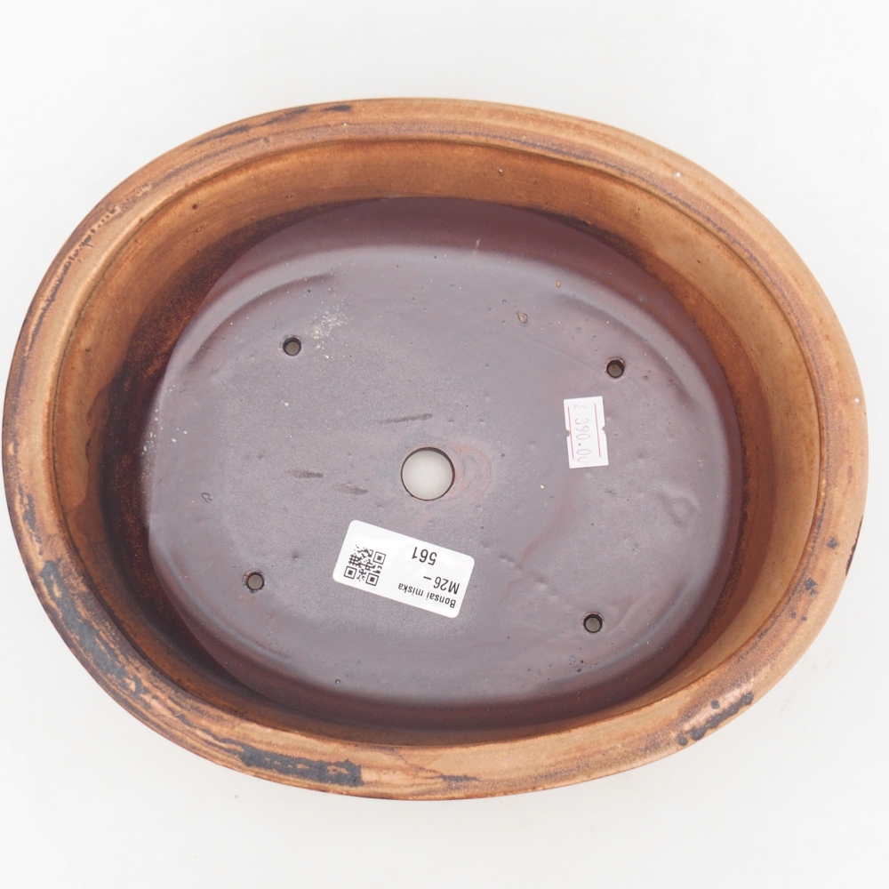 kerámia bonsai tál 23 x 19 x 7 cm, rózsaszínű