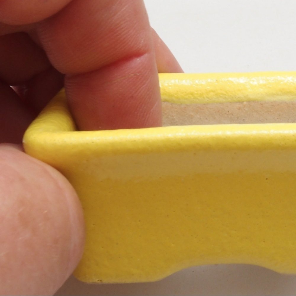 kerámia bonsai tál 5,5 x 4 x 2,5 cm, sárga