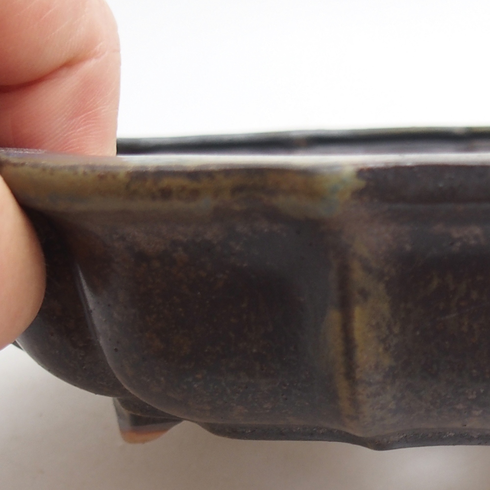 kerámia bonsai tál 18 x 18 x 4,5 cm, barna