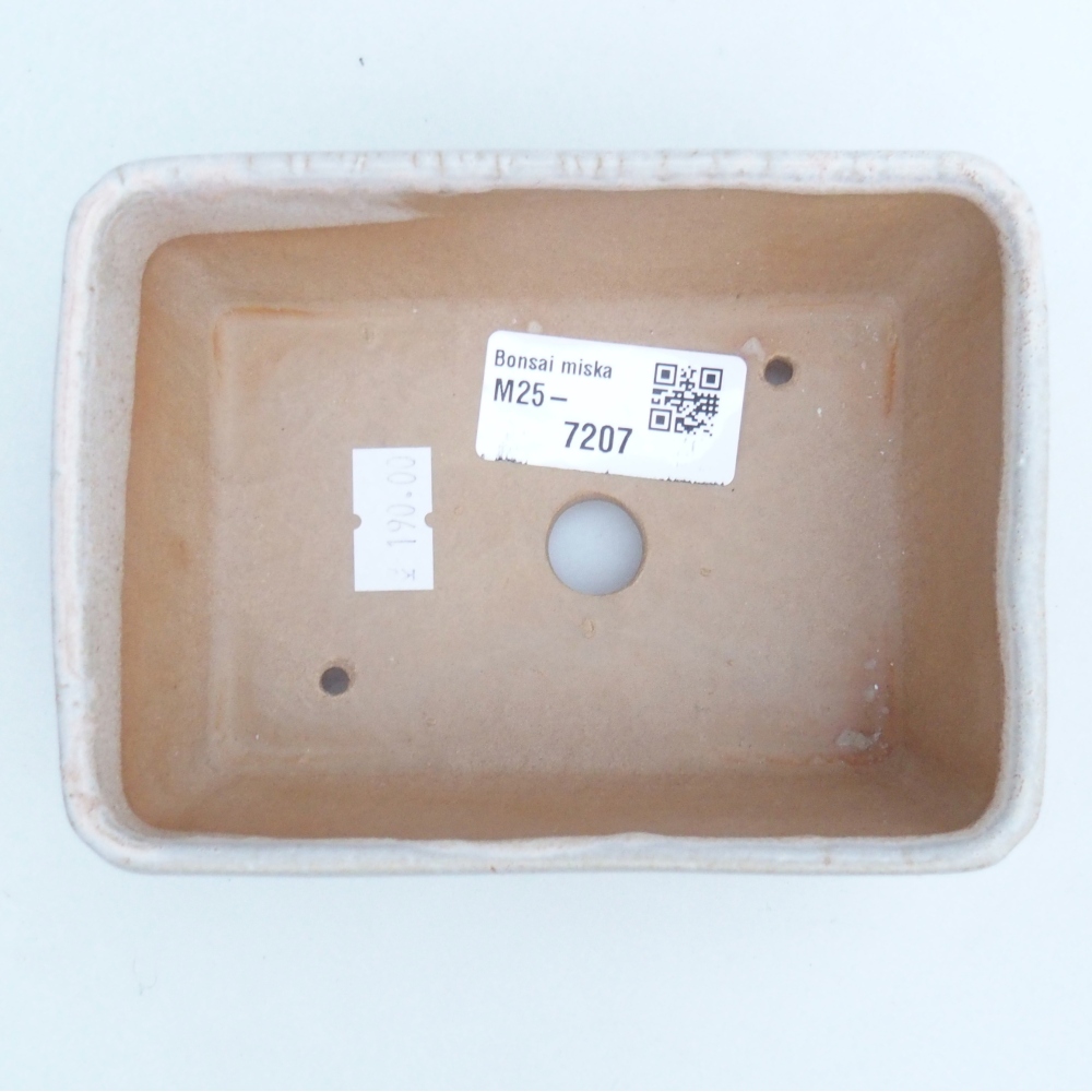 kerámia bonsai tál 13 x 10 x 5 cm, bézs színben