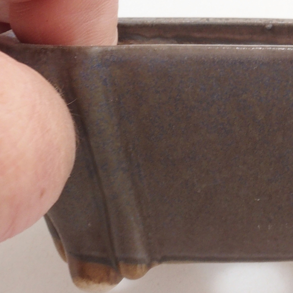 kerámia bonsai tál 10 x 8,5 x 4 cm, barna