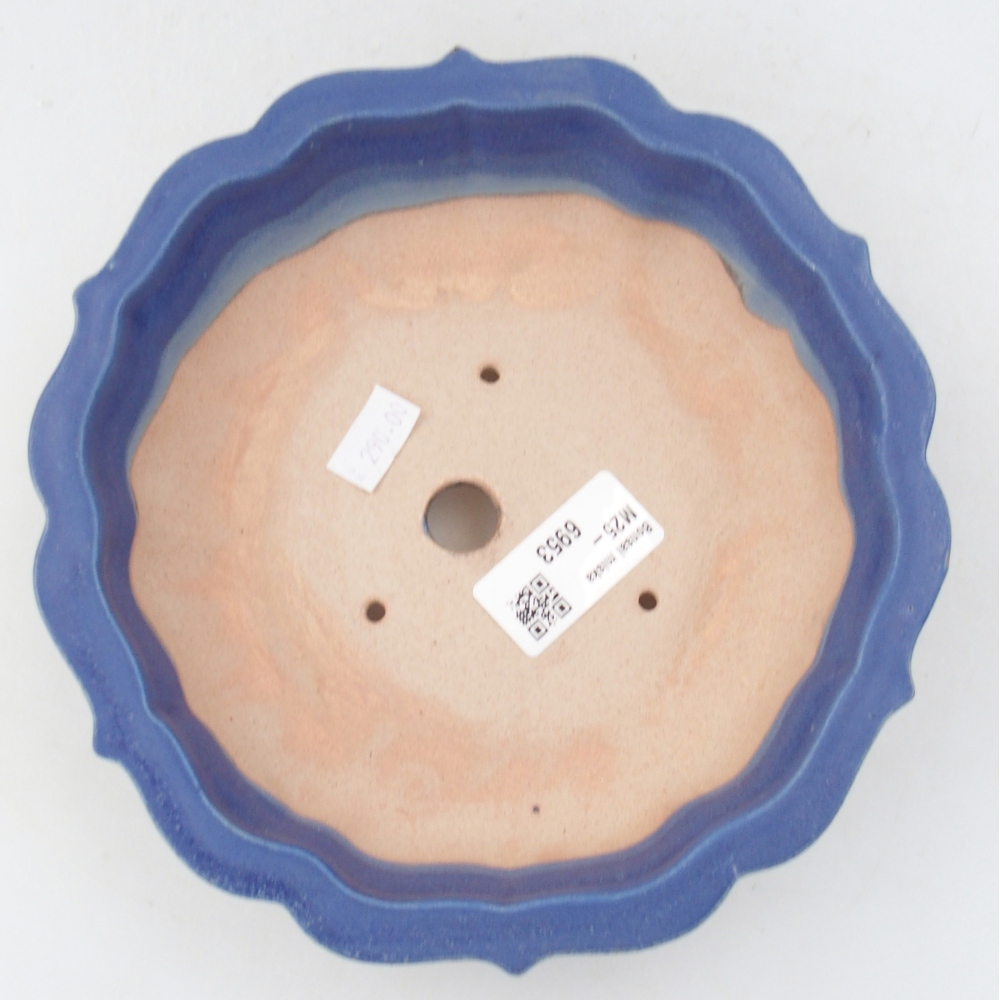 kerámia bonsai tál 19 x 19 x 5 cm, kék színben