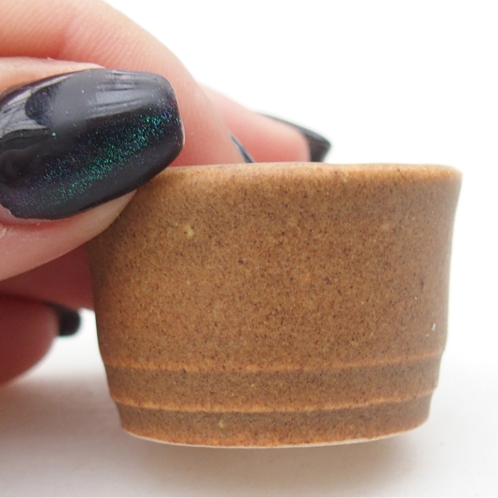 Mini bonsai tál 4 x 4 x 2 cm, barna